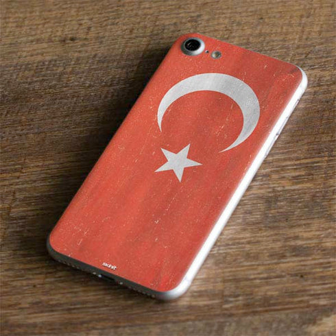 Turkish Flag Distressed iPhone 7 Skin